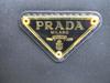 Authentische PRADA Schwarzes Nylon Leder Gold H/W Runder Reißverschluss Lange Geldbörse #a570 Generalüberholt