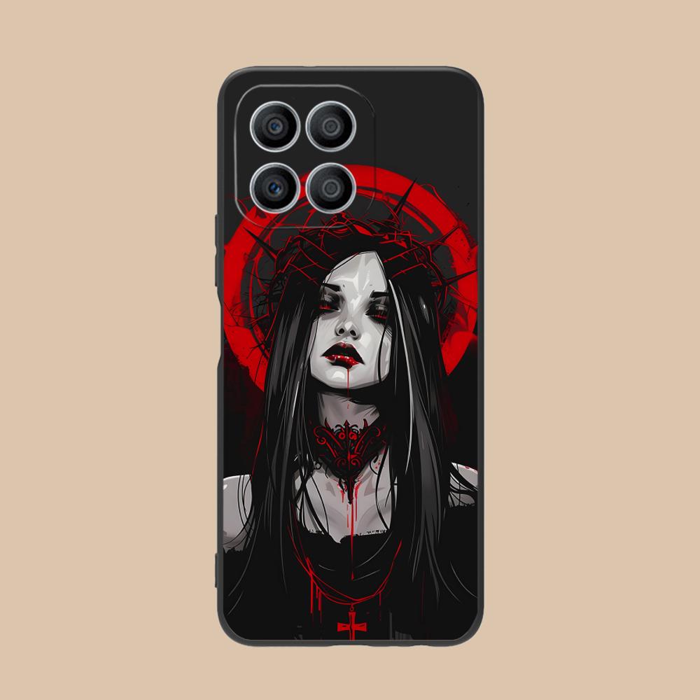 

Terror Gothic Art Mobile Phone Case for Honor 90 80 70 60 50 30 20 10 9 8 7 Pro S SE Lite 5G Colorful Printing Cover Cover Honor 90