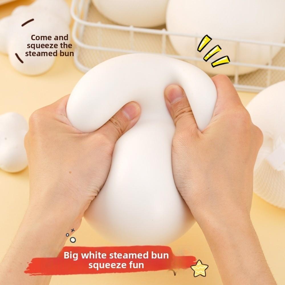 Ultra Soft Steamed Bun Squeeze Ball Slow Rebound Shapeable Soft Stress Relief Ball Realistic Reusable Steamed Bun Decompression