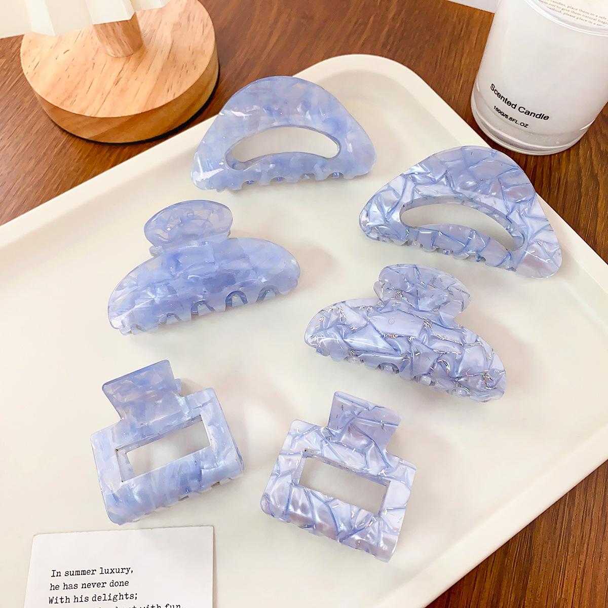 

Мечта сине-фиолетовая заколка в виде акулы в стиле ретро, ​​темперамент, большой размер, заколка для волос, заколка для волос