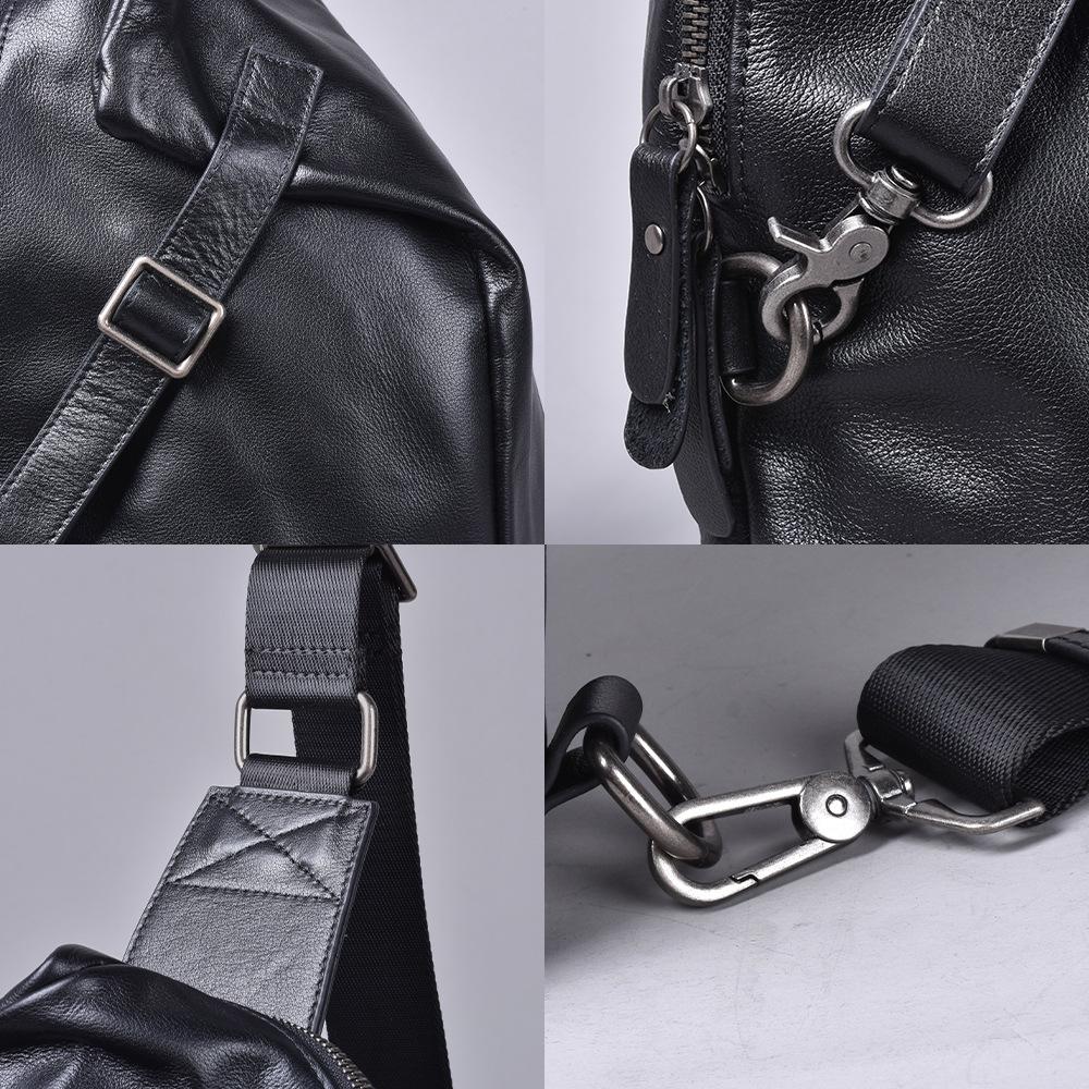 Neue Echte Leder Brusttasche Erste Schicht Rindsleder Handgefertigt Retro Brustbeutel Herren Brusttasche