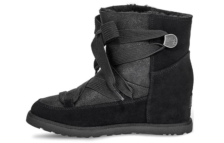 UGG Classic Femme Lace Up Snow Boots Black Women s 1104612-BLK 36