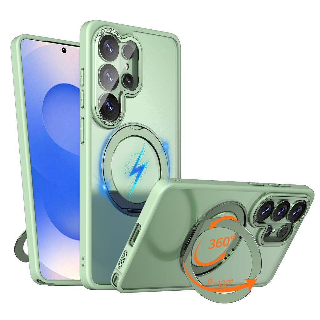 For Samsung Galaxy S26 Ultra Magnetic Case TPU + Acrylic Kickstand Phone Cover