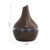 Wood Grain Humidifier 300ml Aromatherapy Diffuser for Relaxation, Whisper Quiet USB Mist for Home & Office, Includes 2 Soothing