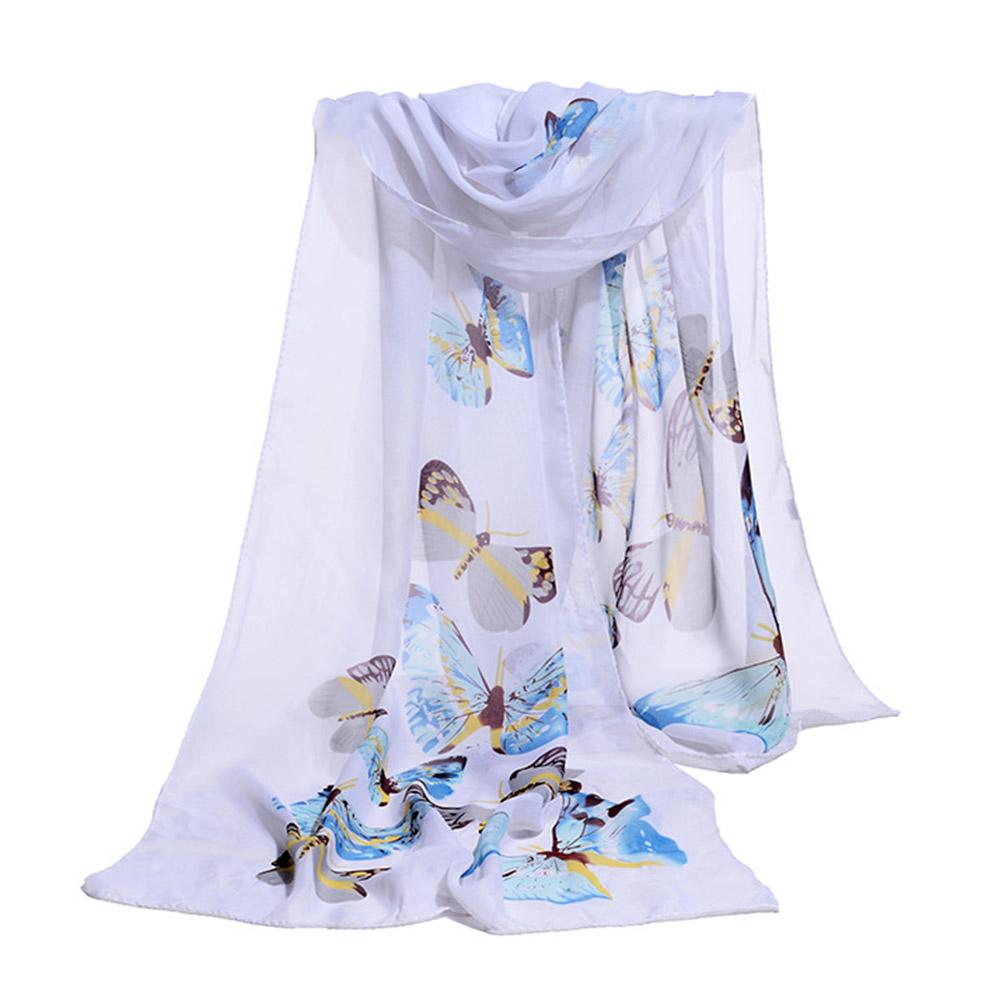 New Hot Fashion Party Scarves Shawl Butterfly Flower Shawl Wrap Silk Shawl Vintage Soft Soft La L6D0