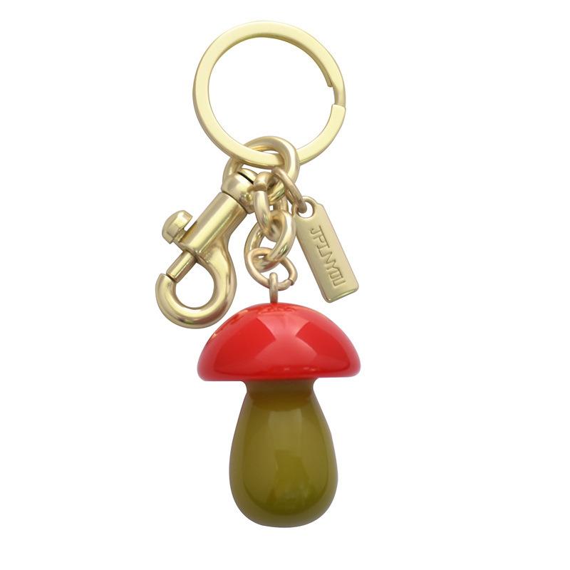 Fat Mushroom Keychain Bag Pendant, Women'S Bag Accessory, Exquisite Car Keychain Pendant