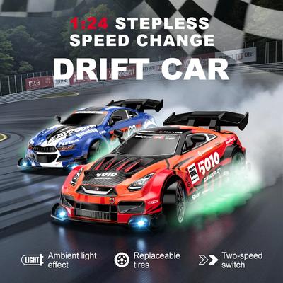 1/24 Rc Cars High Speed Racing Drift Car 1/24 4Wd 2.4G Remote Control Car Drive Radio Control Competition Race Vehicles Boys Toy