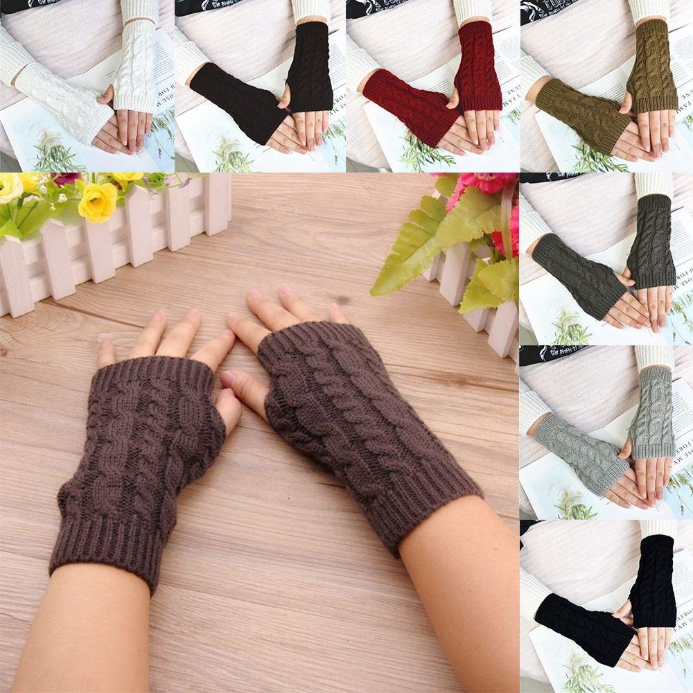 Einfarbige Winterhandschuhe Fäustlinge Damenhandschuhe Bequemer Fingerloser Handschuh Damen