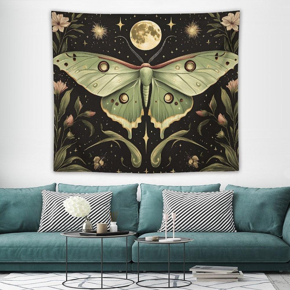 Bohemian Butterfly Moon Aesthetic Home Decor Tapestry Beach Towel Yoga Mat Blanket Table Cloth Tapestry Wall Hanging Tapestry