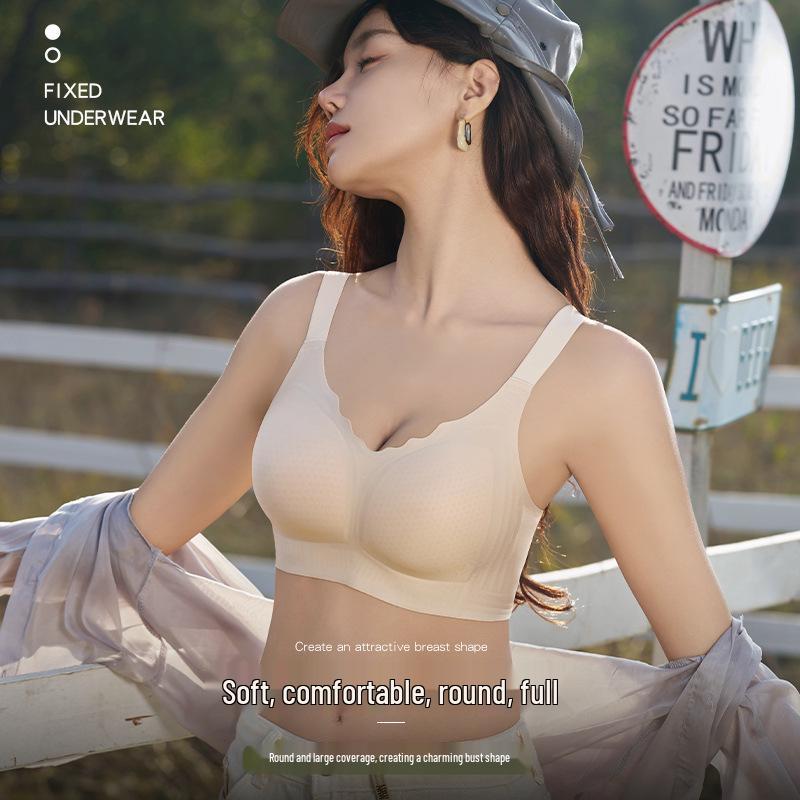 3D Honeycomb Women's Wireless Bra: Slimming, Breathable, Anti-Sagging, Seamless Design for Large Busts