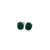 Summer New Emerald Earrings Chinese Style Natural Chalcedony Agate Beauty Egg Surface Premium Stud Earrings