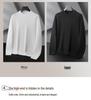 2025 Autumn Men's Plus Size Thick Knit Pure Color Long Sleeve Hoodie