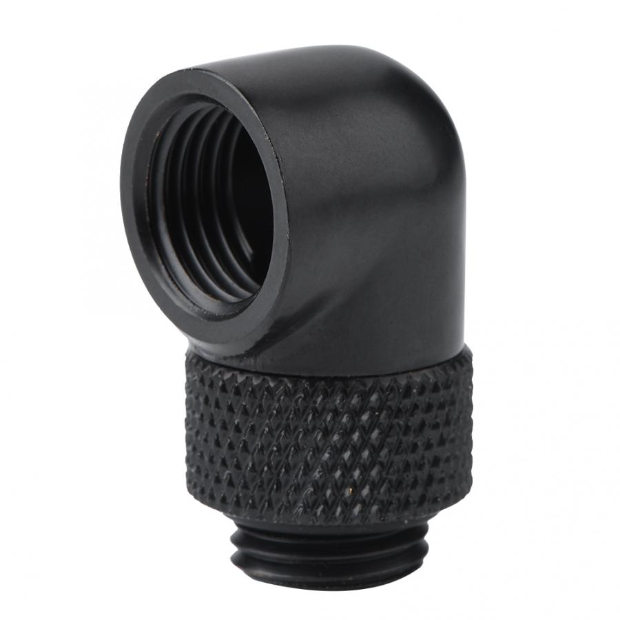 90 Degree Elbow Fitting G1/4 Thread Hard Tube Fitting Connector Water Cooling Fittings for Computer Liquid Cooling System чёрный