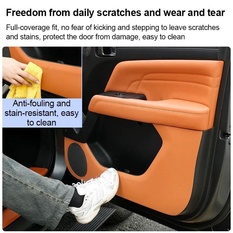 For MG One Accessories   2024 2025 Car Door Leather Anti Kick Pad Dustproof Protector Edge Film Stickers Side Interior