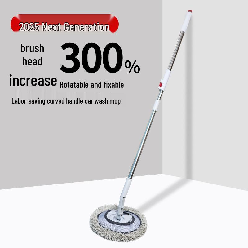 Retractable Car Wash Mop Brush for Wet & Dry Use - Bendable for Dust Removal, Gentle on Paint.