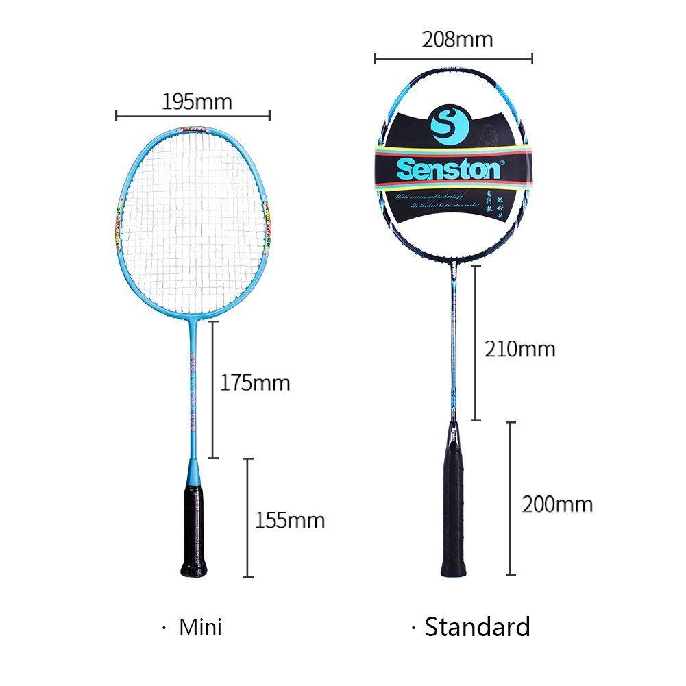 Senston Badmintonová sada pro děti Badmintonová sada Dětská venkovní raketová sportovní hračka (Růžová+Modrá),
