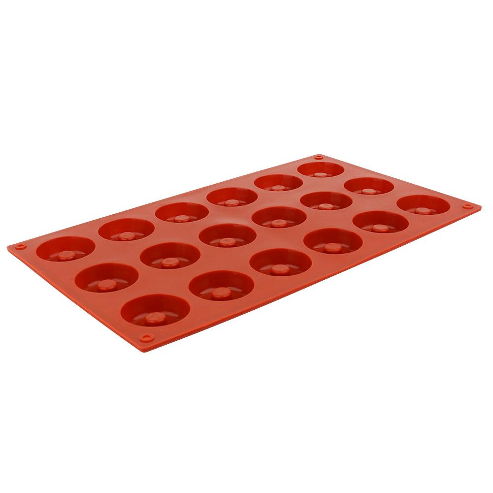 18-Cavity Doughnut Mould Non Stick Donut Baking Mold Silicone Molds for Chocolate Handmade Soap