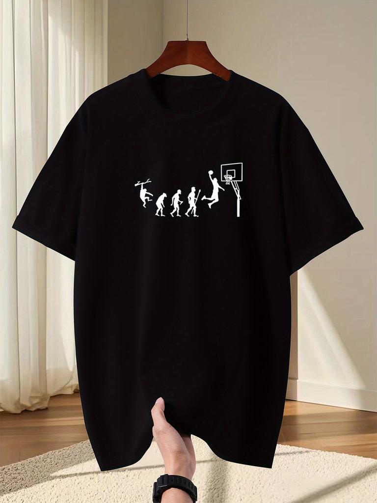 Sommer Herren Bequem und Atmungsaktiv Rundhals Kurzarm Street Fashion Lässig Täglich Vielseitiger Stil 100% Baumwolle T-Shirt