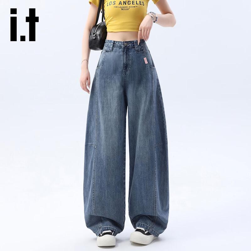 

Женские джинсы Izzue IT с высокой посадкой и широкими штанинами L