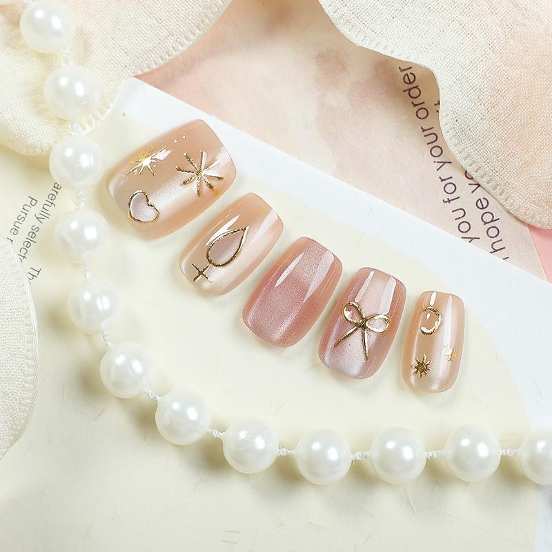 Golden Autumn Marigold Cat Eye Sparkle Nail Gel