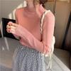 Lace Lace Semi-turtleneck Bottoming Top Womens Autumn and Winter Foreign Style Updated Knitted Versatile Top