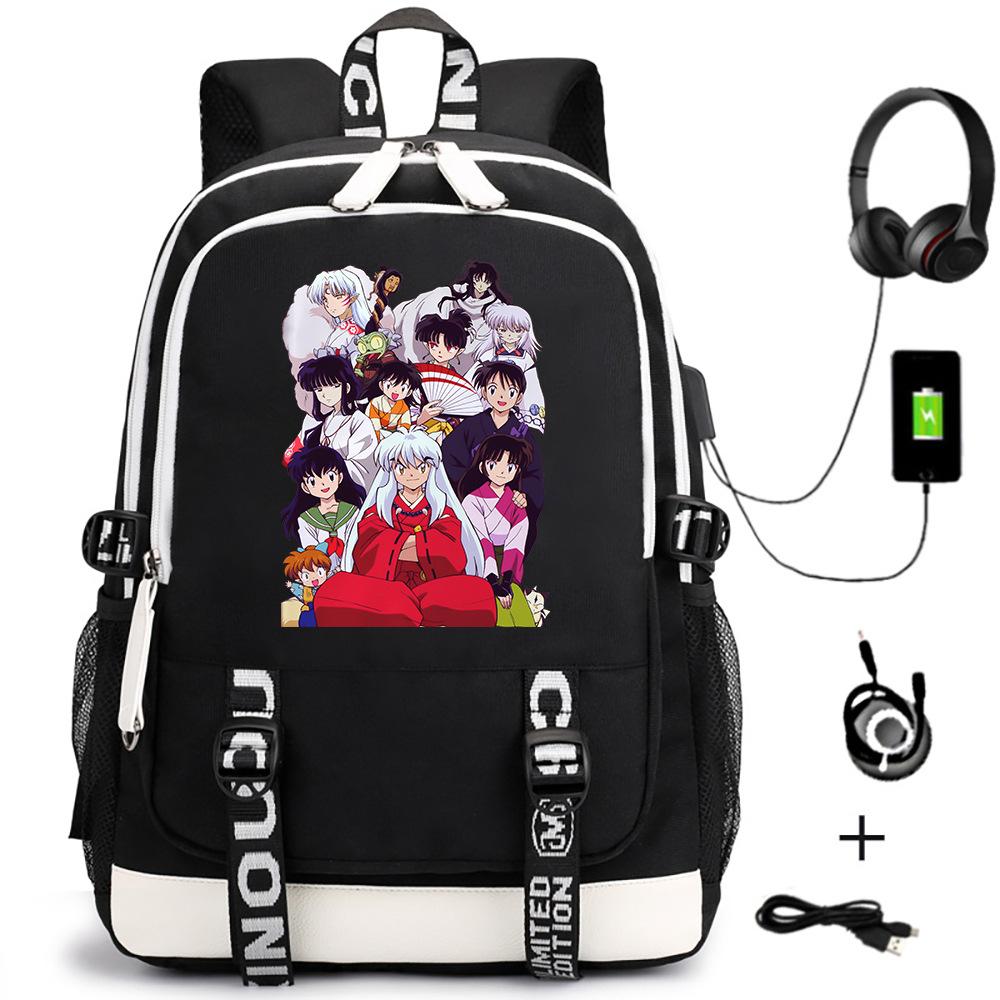 Casual Animation Inuyasha Design Backpack School Middle School Student Schoolbag