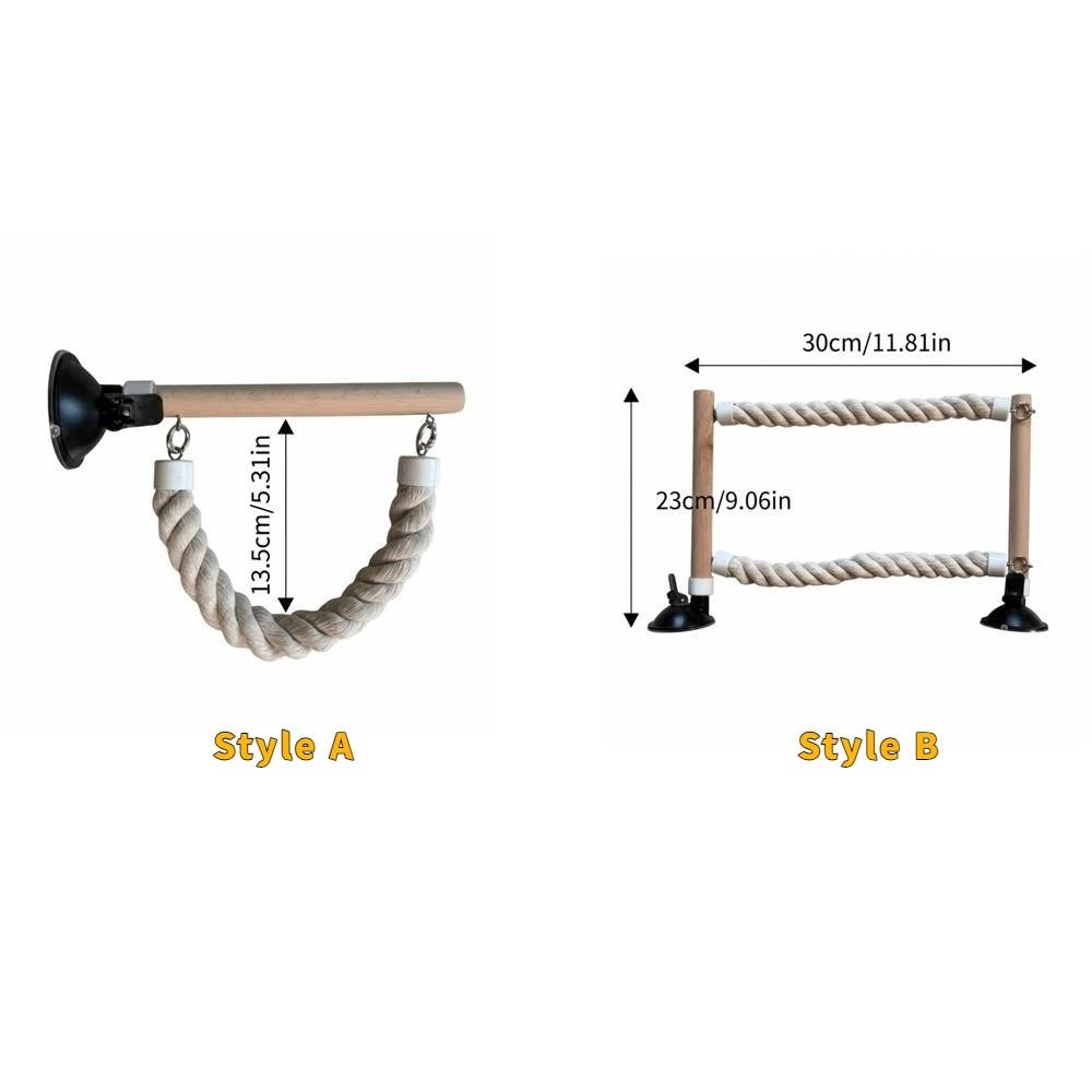 Suction Cup Parrot Climbing Perch Bite Resistant Hanging Bird Swing Toy Non-slip Bird Ladder Bridge Training Tool