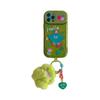 Korean Cute Plating Monster 3d Plush Pendant Phone Case For Iphone 14 13 12 11 Pro Max Xr Mirror Holder Shockproof Soft Cover