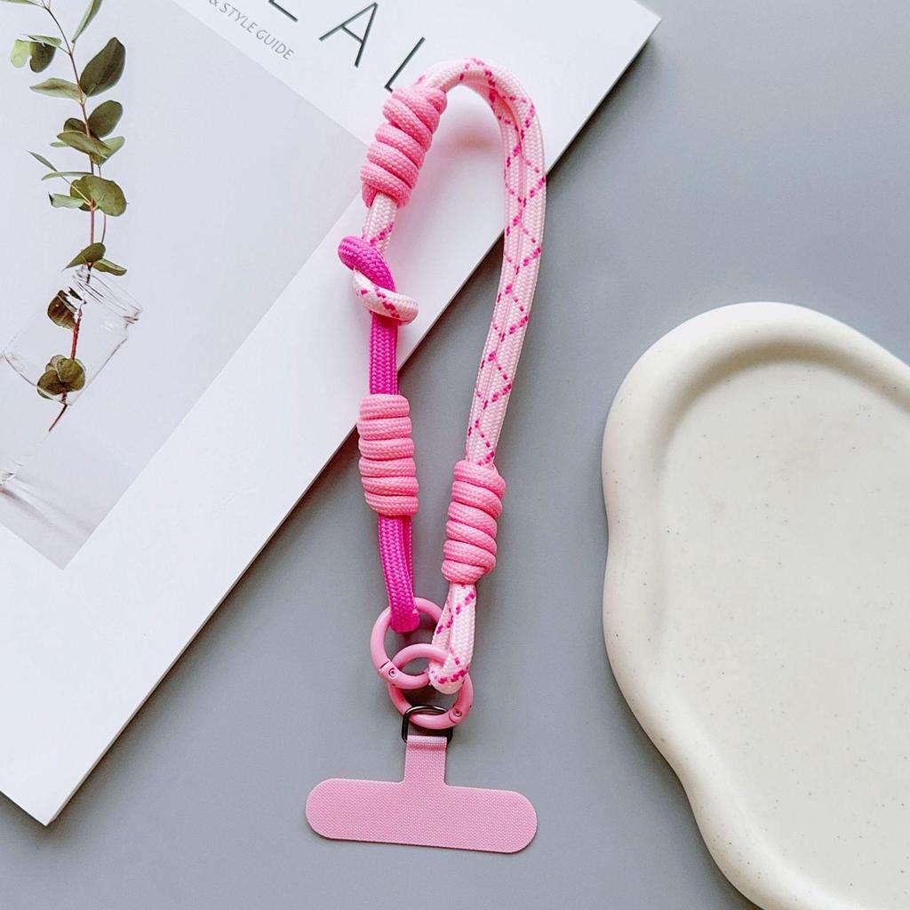 Multicolour Hand Woven Keychain Mobile Phone Lanyard Anti Lost Knot Rope Strap Key Ring Men Women Car Key Holder Accessory