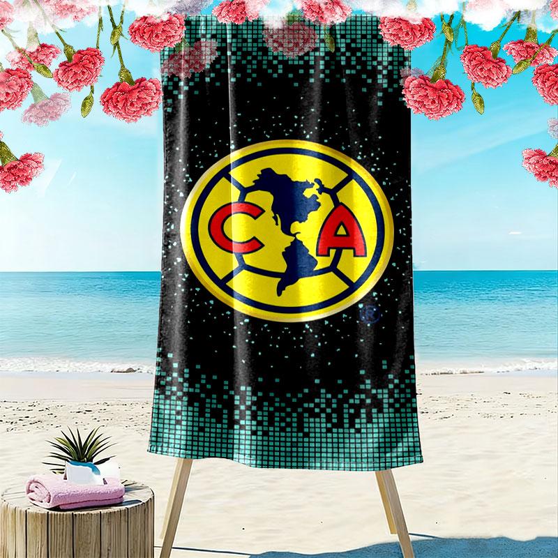 Club America Print Beach Towel, Large Soft Quick Dry Towel for Beach Camping Swimming