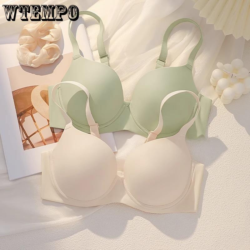 

Seamless Bra for Women Full Cup Anti Sagging Gathering Smooth Bra Plus Size Bra 40/90D бежевий