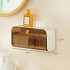 Wall-mounted Compartment Cosmetic Storage Box, Cosmetics Makeup Remover Cotton Swab Pad Storage Box, Bathroom Finishing Box