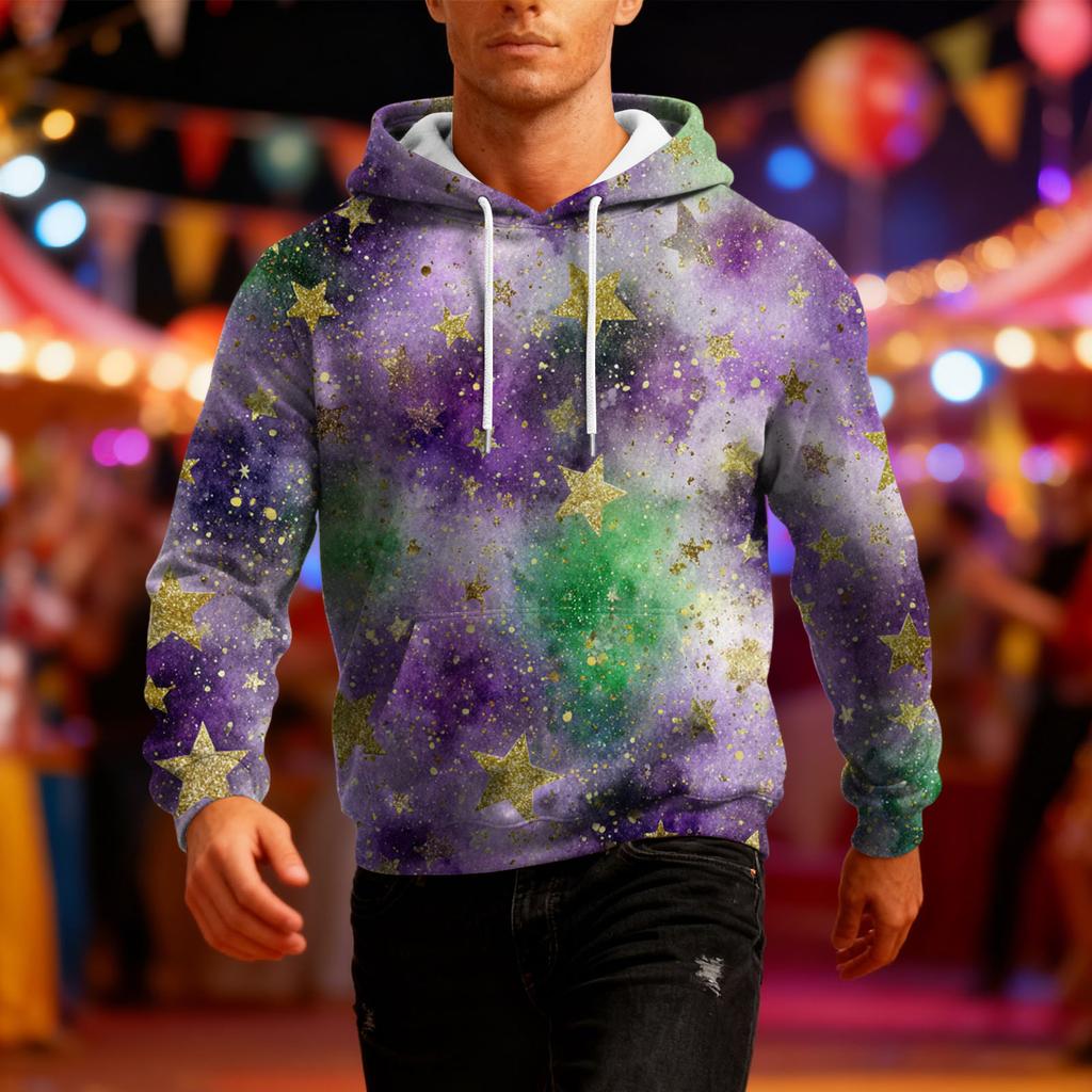 Men's Long-Sleeve Casual Hooded Sweatshirt