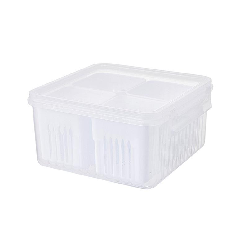 Seasoning box nine-point grid portable spice seasoning box kitchen seasoning jar large capacity refrigerator storage box