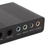 USB Sound Card 6 Channel 48kHz Sampling Rate Analog Play Recording External Sound Card for PC Laptop Computer