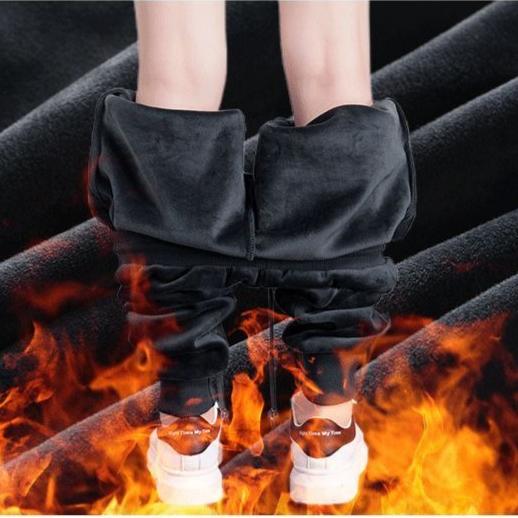 Women's Winter Plus-Size Velvet Harem Pants High-Waist Thick Fleece-Lined Sweatpants