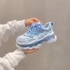 Women New Sneakers Spring Lace-up Sports Casual Shoes Lace Up Platform Running Shoes Woman Comfort Thick Bottom Vulcanized Shoes