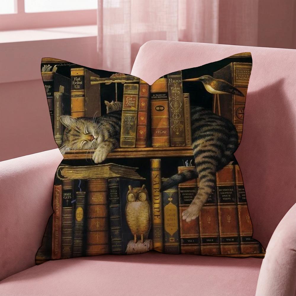 C-Cat ANIMAL Cushion Cover Multi-Scene Pillow Cover for Home & Car - Reversible, Soft & Durable for Daily Use