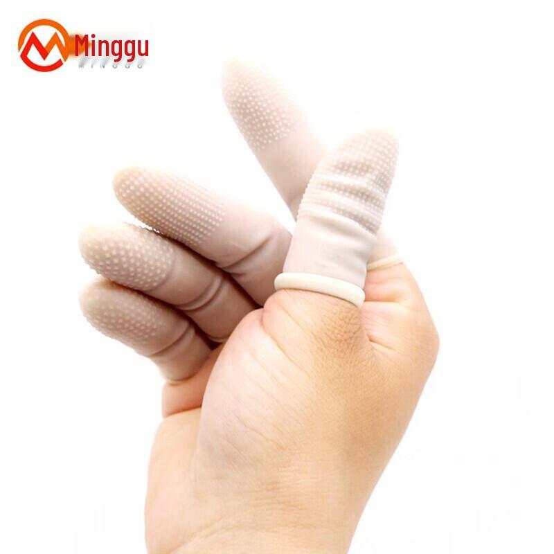Minggu Thickened Anti-slip Dotted Latex Finger Cots S