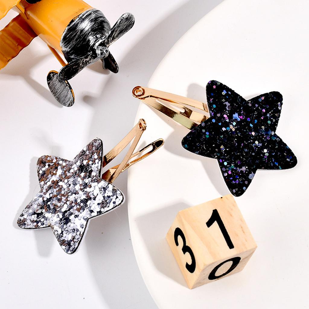 Girls Hair Clip Glitter Women Kid Hairgrips Adorkable Headdress Barrettes Glitter Shape Sweet 2000s Girls Hairpins