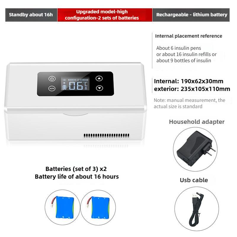 Rechargeable Insulin Refrigeration Box Mini Special Medicine Refrigerator Portable Car Home Use Small Fridge