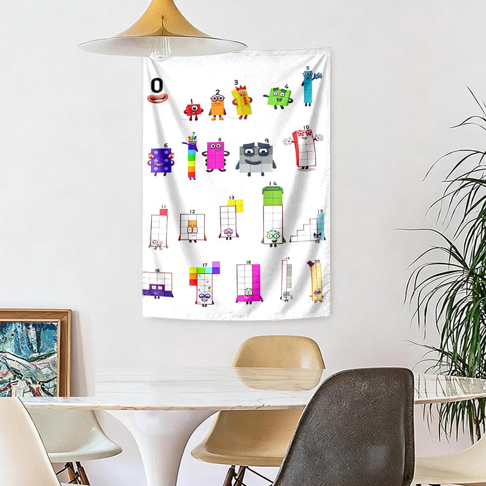Numberblocks Wall Decor Tapestry Art For Pet Memorial Birthdaywedding Party Backdrop Family Gift