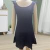 Women Summer Mini Dress O-neck Sleeveless Ruffle Hem Short Dress Solid Color Loose Fit Beach Holiday Dress