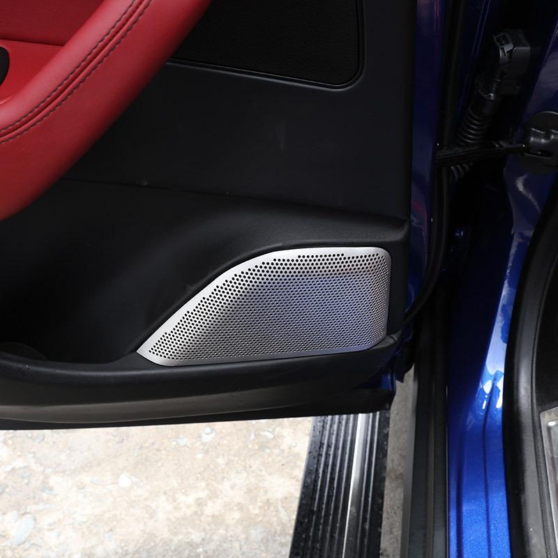 For Maserati Levante 2016- Stainless Steel Car Front Door Speaker Net Cover Speaker Net Protection Cover Car Accessories