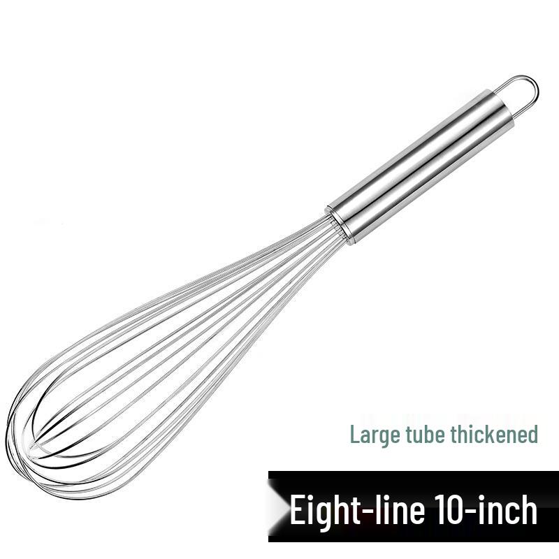 Stainless Steel Semi-Automatic Whisk Set - Manual Thickened and Mini Silicone Whisks