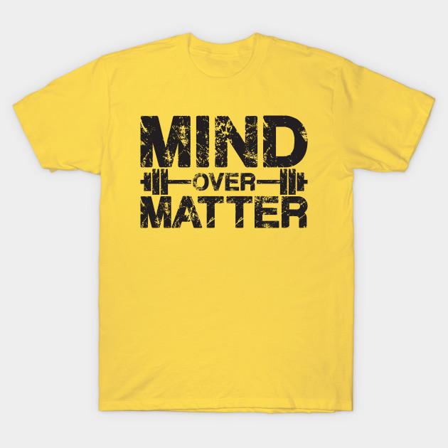 Men Premium Cotton Harajuku T Shirt Mind Over Matter Print Men's Tee ...