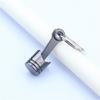 Mechanical Inspired Metal Keychain with Narrow Cap Compact Key Organization Metal Texture Suitable for Daily Use