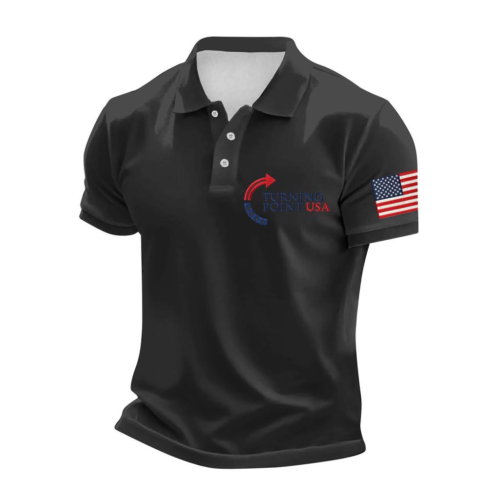 Pánské tištěné tričko s krátkým rukávem Pánský volný ležérní top s krátkým rukávem