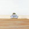 F136 Titanium Flower Peacock Crown Earrings, Long Studs for Cartilage Piercing, 1.2/1.0 Thickness