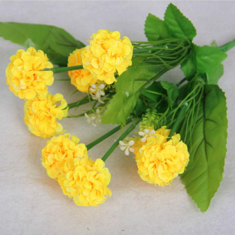 Seidenblumen 8 Köpfe Künstlicher Hortensienstrauß für Brautarrangements**